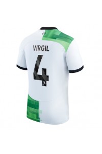 Liverpool Virgil van Dijk #4 Voetbaltruitje Uit tenue 2023-24 Korte Mouw